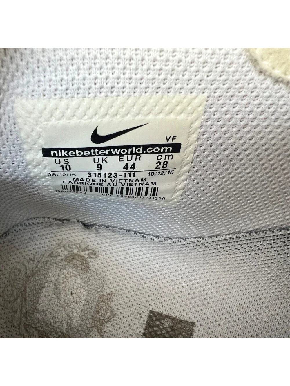 Nike Men's Air Force 1 Mid-Cut Athletic Shoes 315123-111 White Size 10M